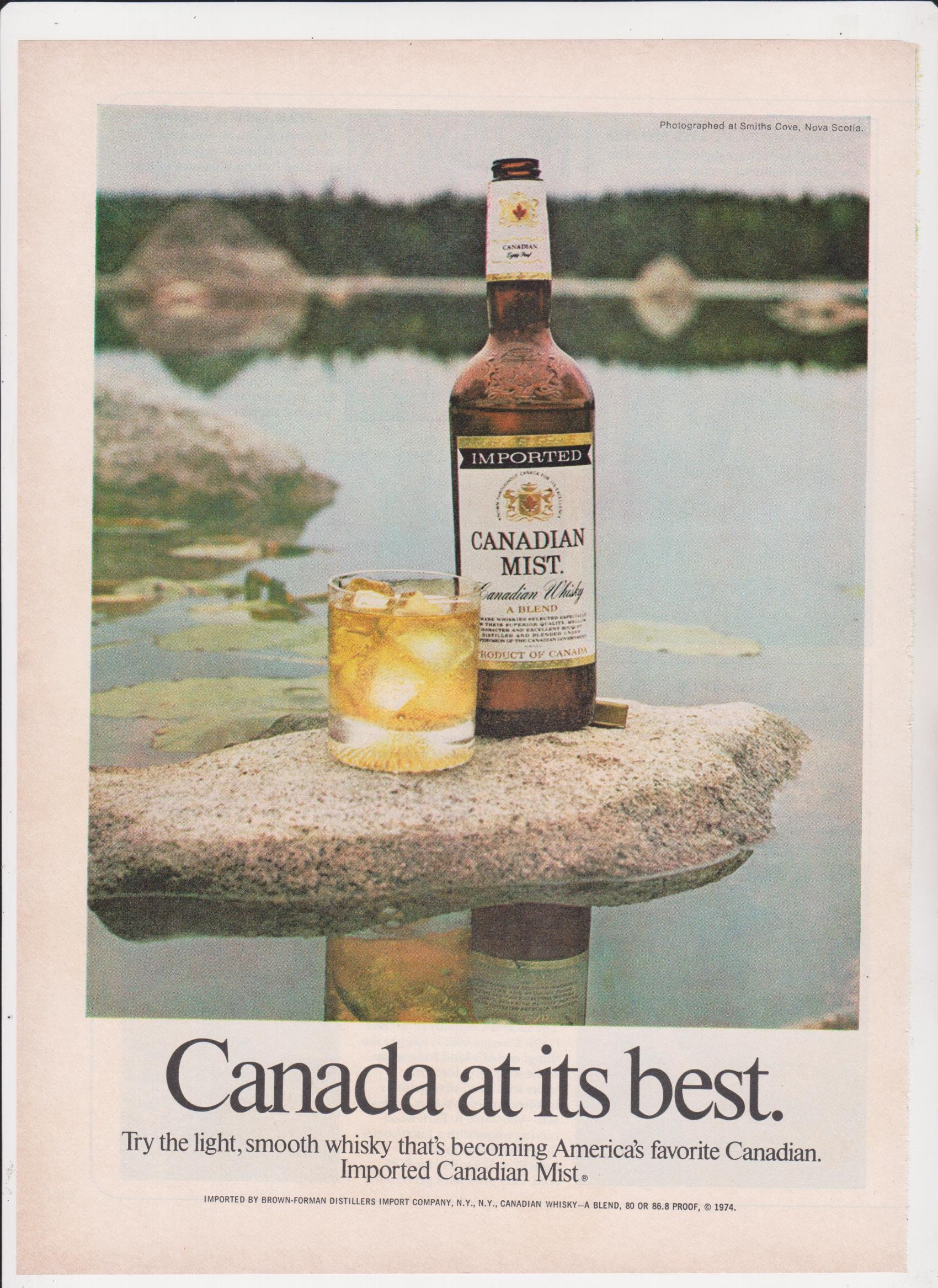 1972 IMPORTED CANADIAN MIST Whisky Canada Alcohol Liquor Holiday Gift  Vintage Print Ad 