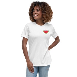 Watermelon Registered Dietitian Pocket design Women&#39;s Relaxed T-Shirt |  Multiple Colors