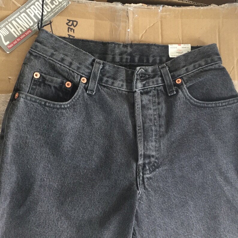 Levi's 412 Orange Tab Regular Fit Dark Grey Jeans - Etsy