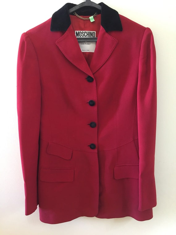 Vintage 1980s Moschino Couture Red Blazer