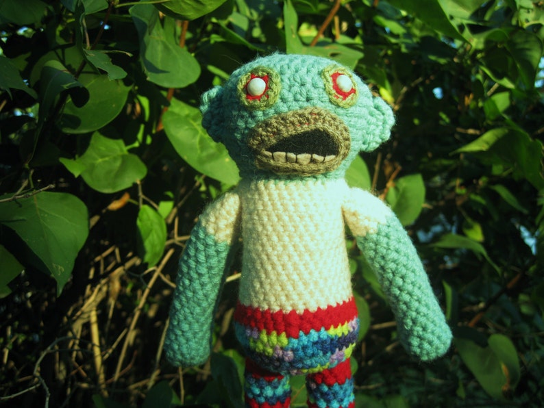 Zombie Guy handmade crochet, made to order image 4