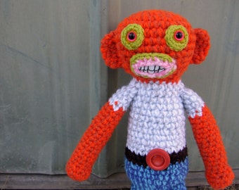 Wormzer  -handmade crochet, made to order, belt buckle may vary