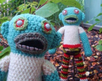 Zombie Guy -handmade crochet, made to order