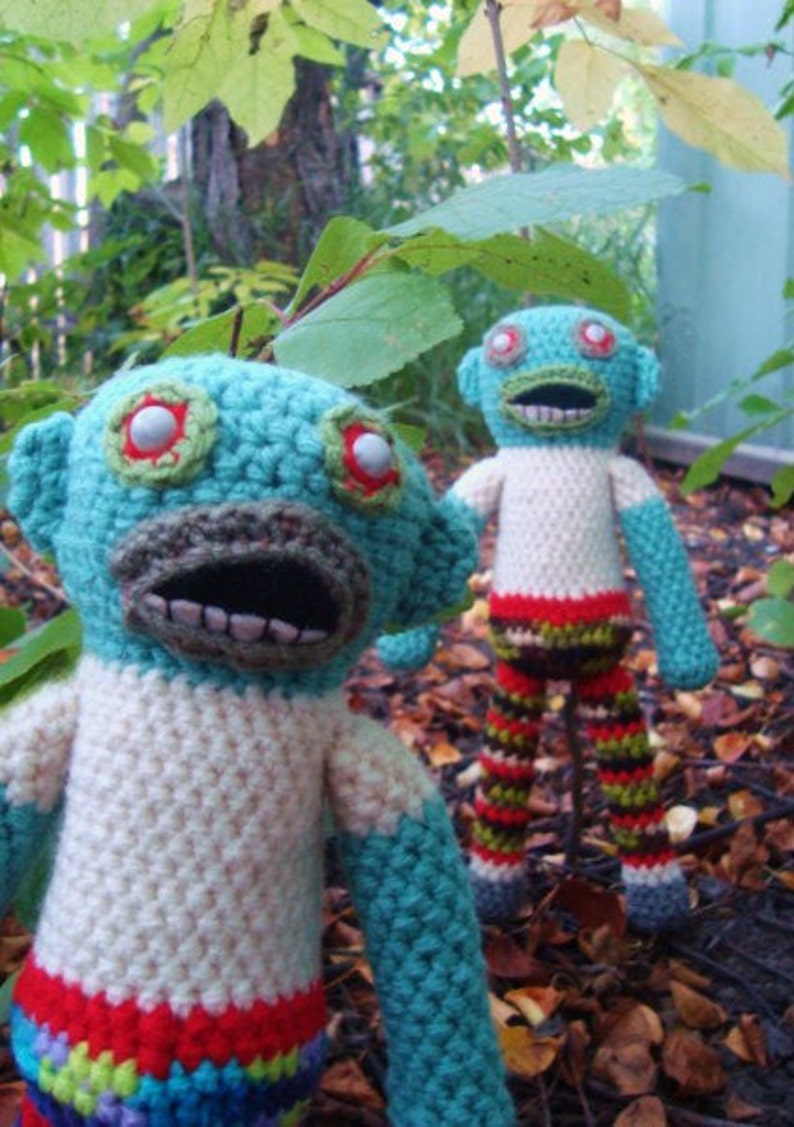 Zombie Guy handmade crochet, made to order image 1