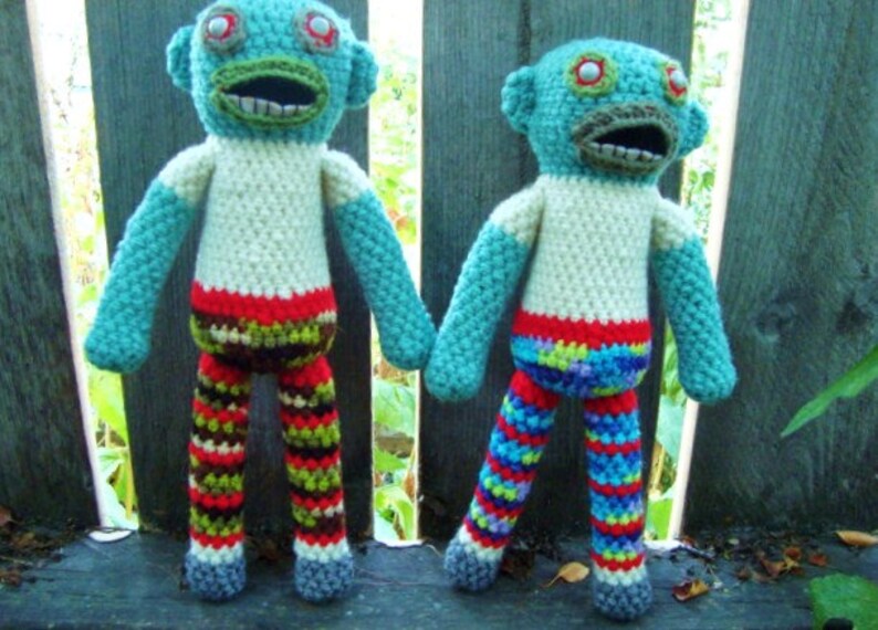 Zombie Guy handmade crochet, made to order image 3