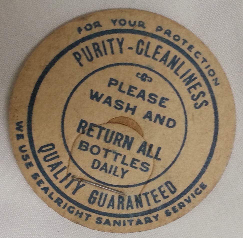 Milk Bottle, Jug Stoppers From 1950's Cardboard Etsy