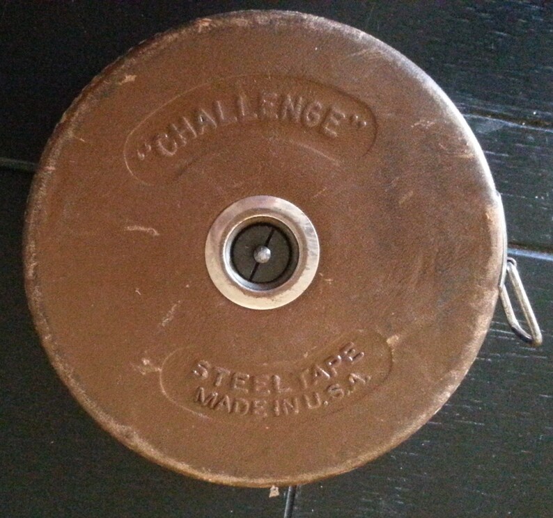 Lufkin Rule steel tape measure in a leather case very old Etsy