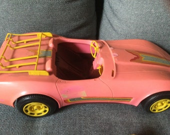 Retro 2001 Hot Pink Barbie Convertible Corvette P3494 No Remote
