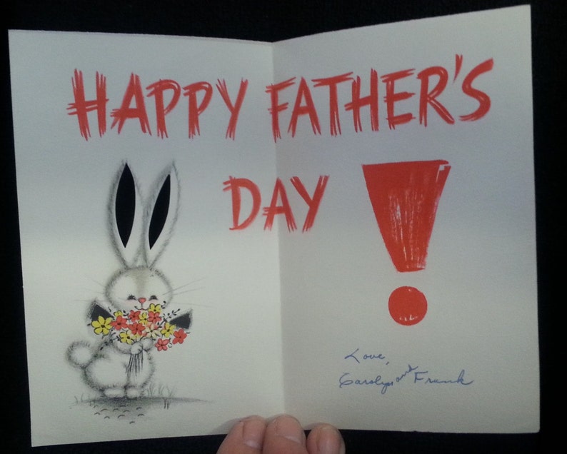 Father's Day Card With Rabbit and Peek-a-boo Ears From Hallmark. - Etsy