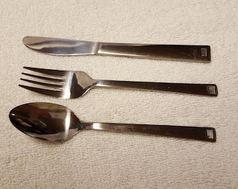 US Airways silverware, stainless flatware, knife, fork and spoon NOS