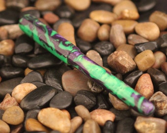 The Joker Purple/Green Swirl Apollo Custom Pen made by Swamphouse Woodworks