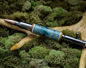 Texas Pecan Burl Bolt Action/Tactical Pen w/Authentic NFA Stamp made by Swamphouse Woodworks