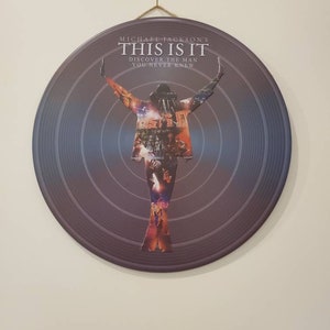 Michael Jackson Wall Art Vinyl Like Disk This Is It Studio Music Room Decor Quality Impression on Metal Not Paper King Of Pop Cool Design