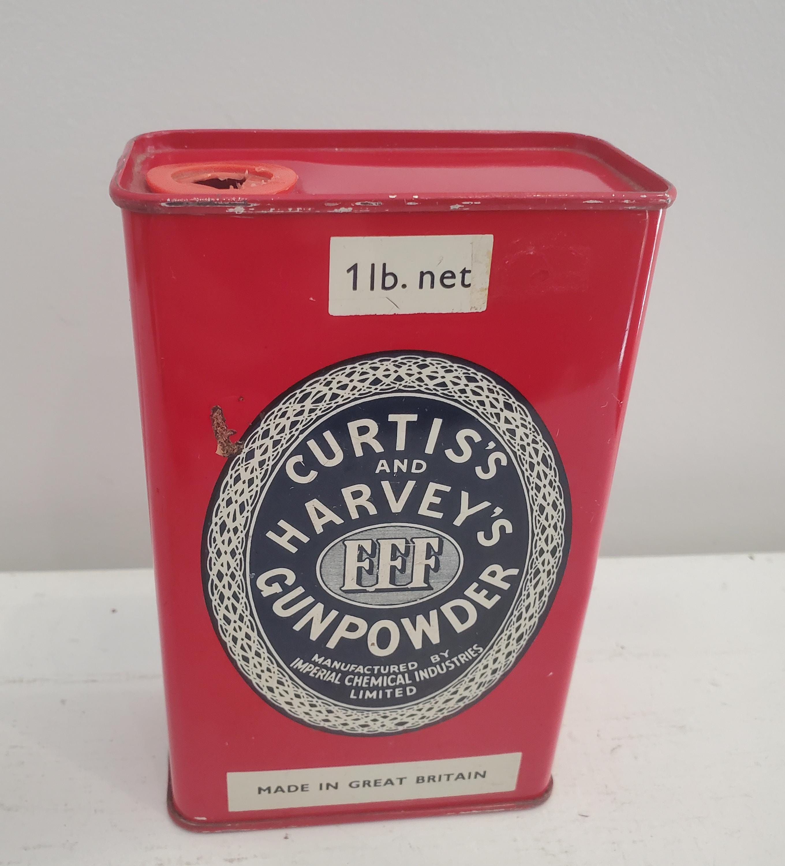 ビンテージ ブレッド缶 1920〜1930年 イギリス製 Antique Curtis & Harvey Gunpowder Tin - 1930s Firearm Collectible