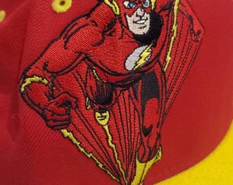 Flash Superhero DC Comics Original Baseball Cap Hat Skater Cool Gift Flat Billed True Fit Quality Stitched Vent Holes Red Size 7 1/8 Kids