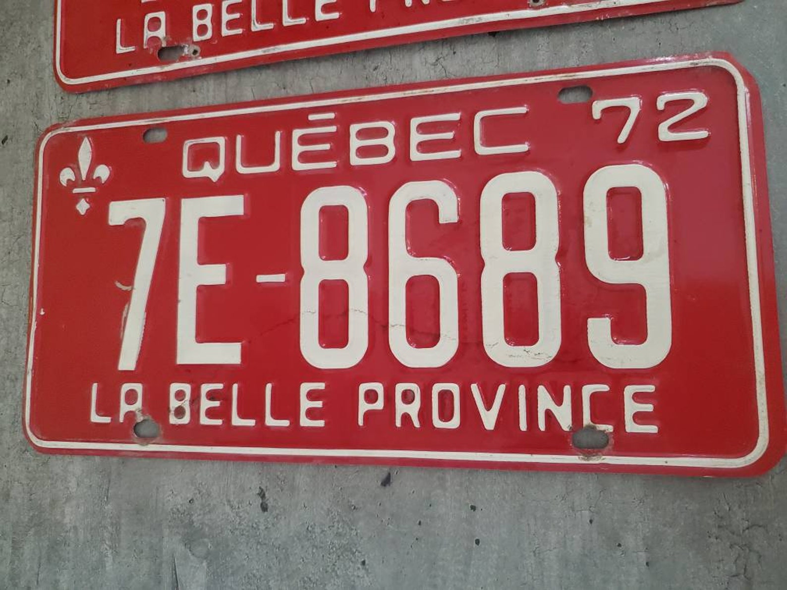 Quebec License Pair Auto Plate Vintage QC Plates 1972 Pair Etsy