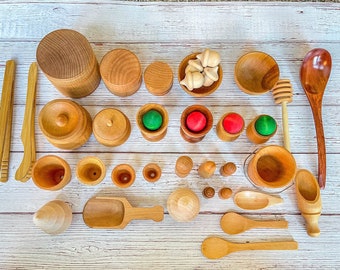 All Sensory Bin Tools, Small Wooden Tools, Sensory tools, Montessori