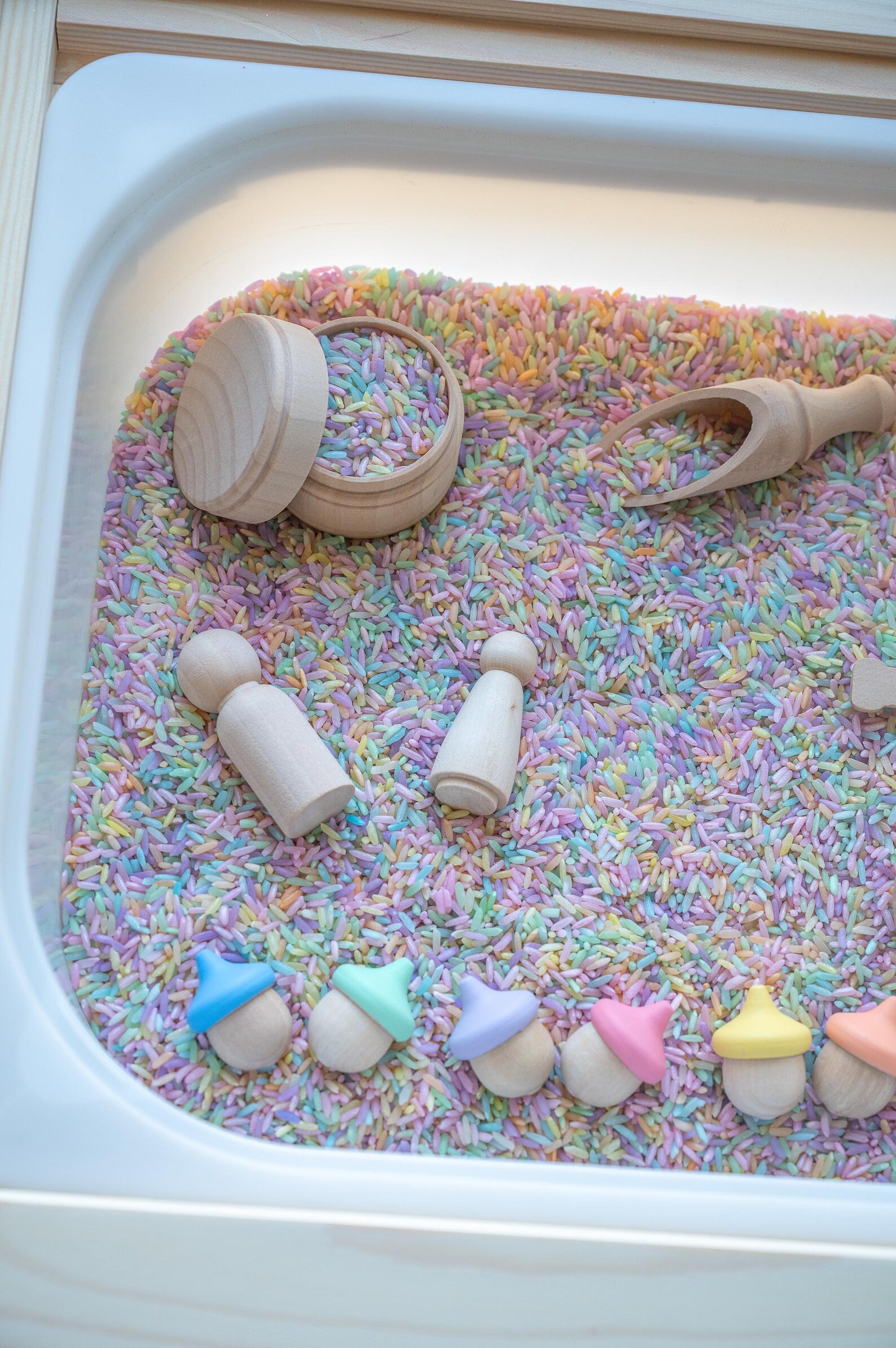 Pastel Rice Box Pastel Rice Starter Sensory Bin, Pastel Rice Starter Sensory Set, Taste ...