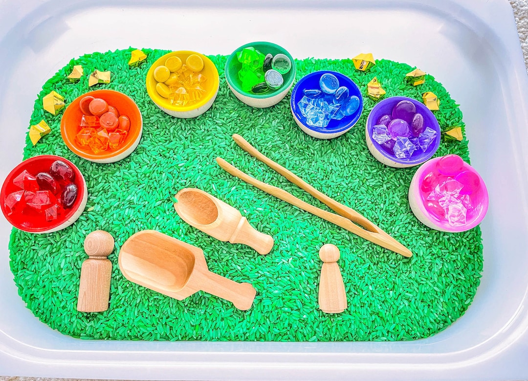 Rainbow Sensory Bin Rainbow Sensory Taste Safe Montessori