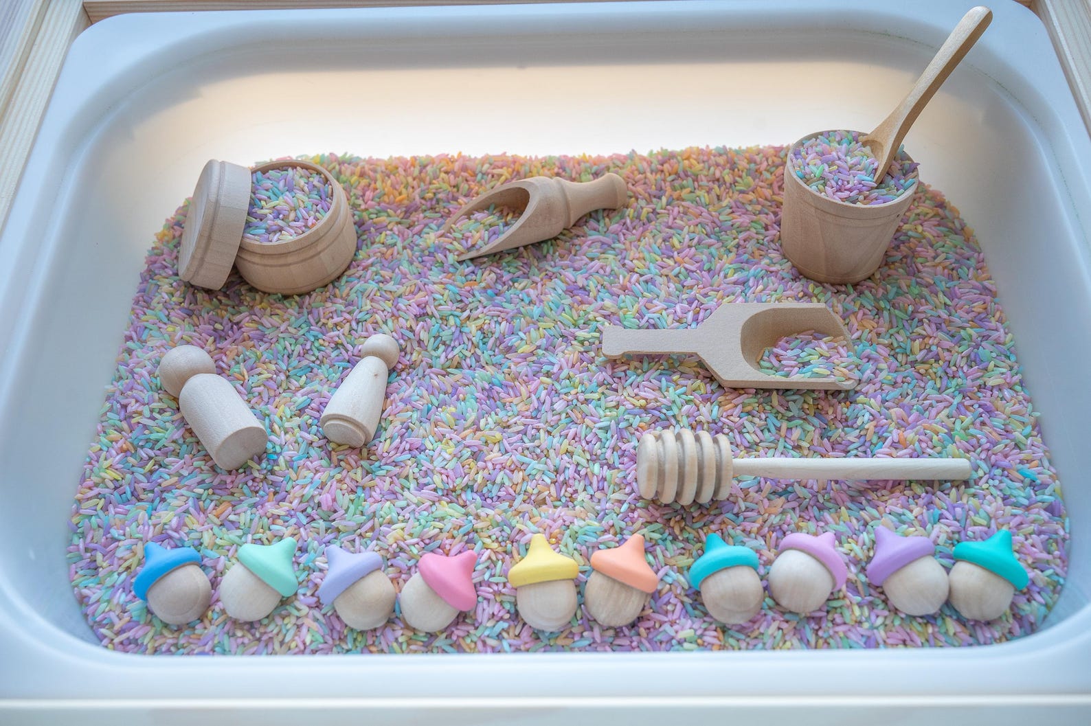 Pastel Rice Box Pastel Rice Starter Sensory Bin, Pastel Rice Starter Sensory Set, Taste ...