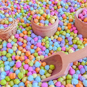 Pastel Chick Peas , Sensory Bin Filler, Colored Beans, Sensory Play, Bright Sensory Bin Filler, Montessori