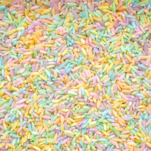 Pastel Rainbow Rice, Sensory Bin Filler, Colored Rice, Sensory Play, Pastel Sensory Bin Filler, Taste Safe, Montessori