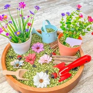 Gardening Sensory Bin, Spring/Summer Sensory, Taste Safe, Montessori