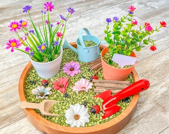 Gardening Sensory Bin, Spring/Summer Sensory, Taste Safe, Montessori