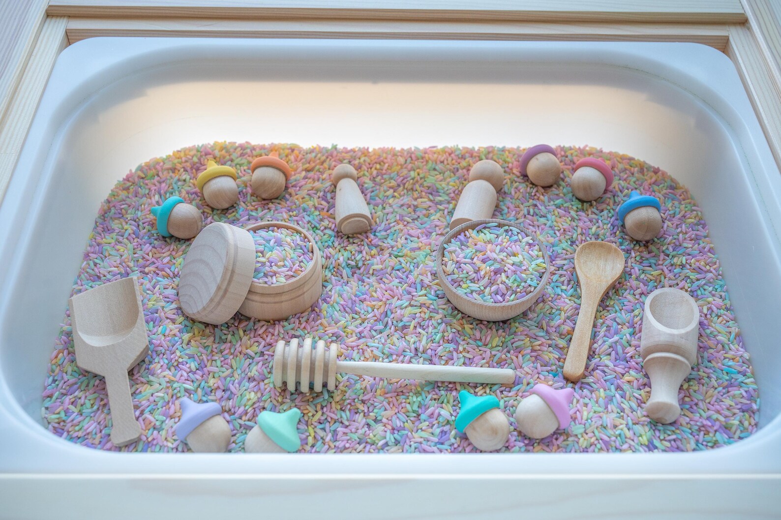 Pastel Rice Box Pastel Rice Starter Sensory Bin, Pastel Rice Starter Sensory Set, Taste ...