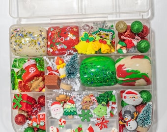 Kits de plastilina navideña de lujo, regalo para niños, kit de plastilina infantil, plastilina navideña