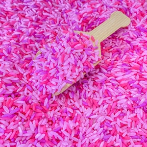 Mixed Pinks Sensory Rice, Sensory Bin Filler, Colored Rice, Sensory Play, Bright Sensory Bin Filler, Taste Safe, Montessori