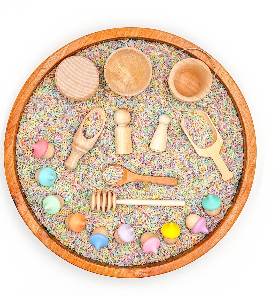 Pastel Rice Box Pastel Rice Starter Sensory Bin, Pastel Rice Starter Sensory Set, Taste ...