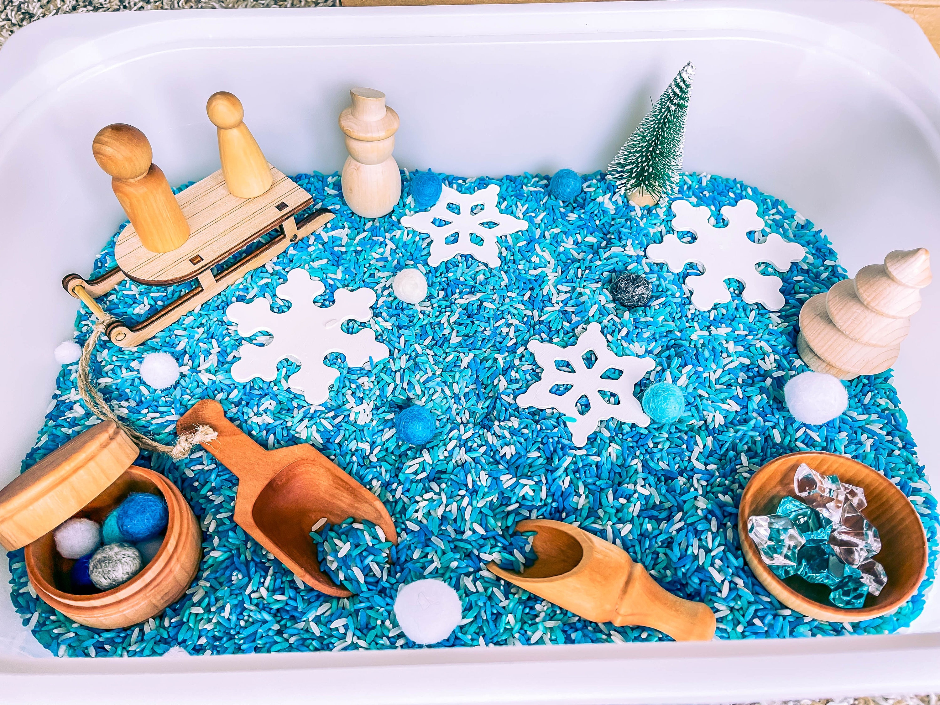 Deluxe Winter Sensory Bin Winter Sensory Taste Safe Etsy