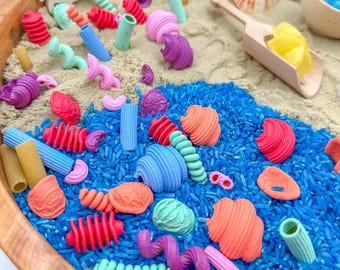 Zintuiglijke opvangbak koraalrif, zintuiglijk zomer, smaakveilig, montessori