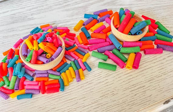 Rainbow Pasta, Sensory Bin Filler, Colored Pasta, Rainbow Sensory Play, Bright Sensory Bin Filler, Taste Safe, Montessori