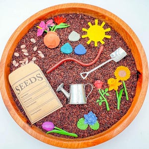 Planting Flowers Sensory Bin, Spring/Summer Sensory, Taste Safe, Montessori