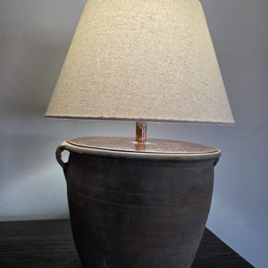 Vintage Clay Water Pot Lamp