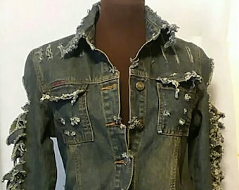 Robe Long Denim Blue Jean Coat Jacket