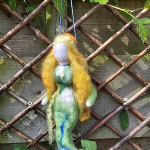Needle felted mermaid, Irish mermaid, Irish Merrow.