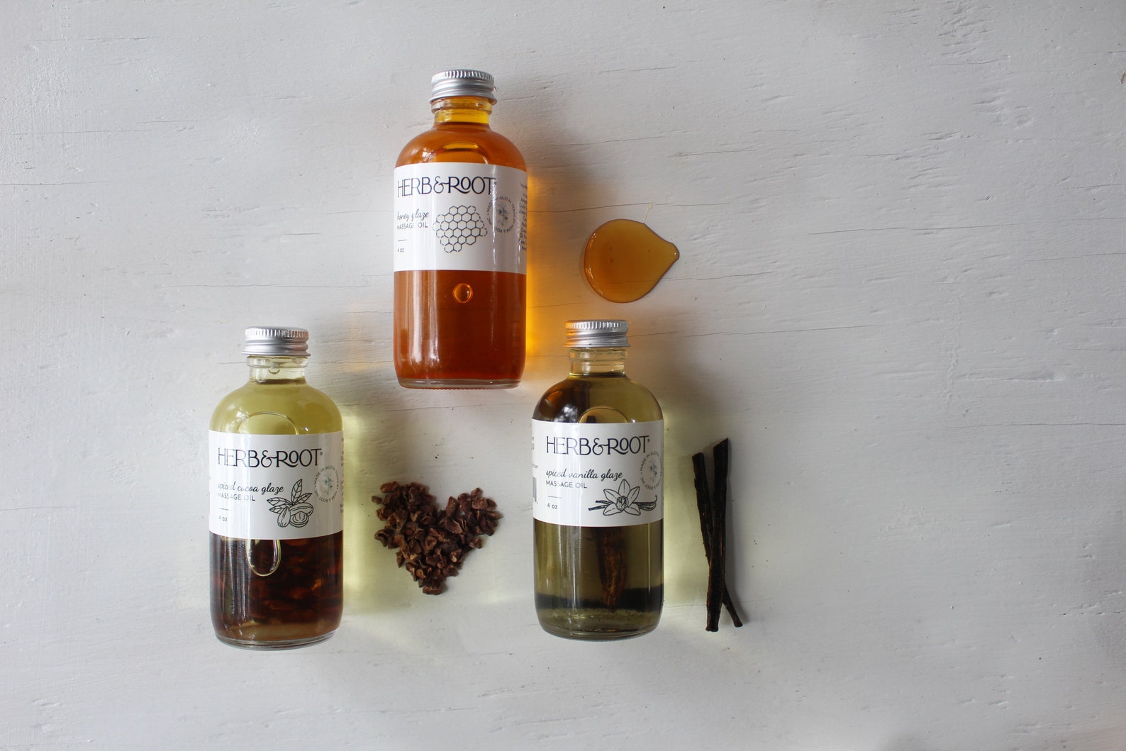 Edible Massage Oil Gift Set Vanilla Chocolate and Honey Etsy