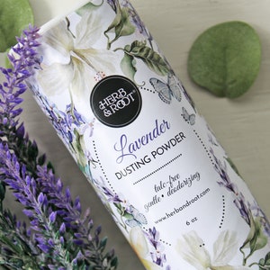 Lavender Body Dusting Powder Talc-free Deodorizing Corn Free, Deodorizing, Chafing, After-Bath, Baby Powder, Herb & Root image 1