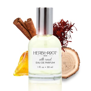 Spicy Saffron and Warm Amber Woods, Silk Road by Herb & Root, Unisex fragrance for men or women Cardamom, Fir, and Cedar
