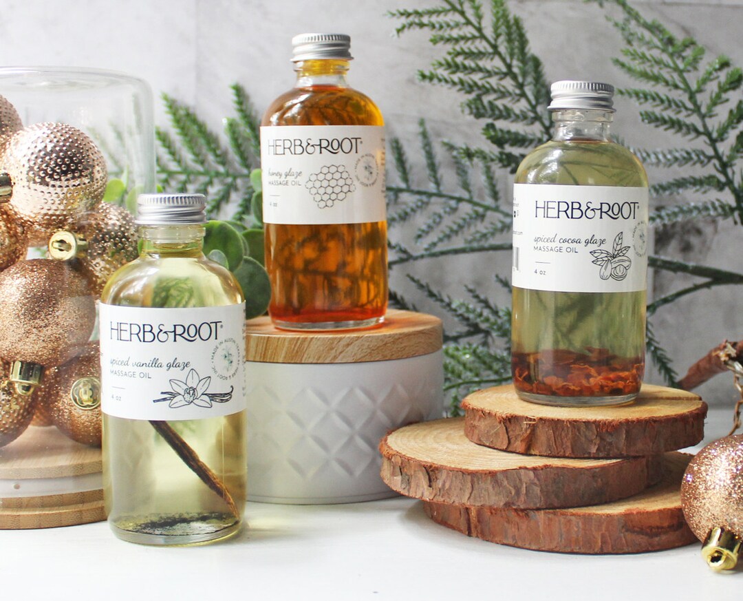 Edible Massage Oil Gift Set Vanilla Chocolate and Honey Etsy