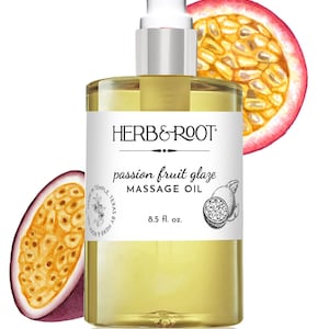 NEW! Passion Fruit Massage Oil | Lightweight non-sticky | Couples Massage Oil, Date Night, 5 Senses Gift, Edible 8.5 oz