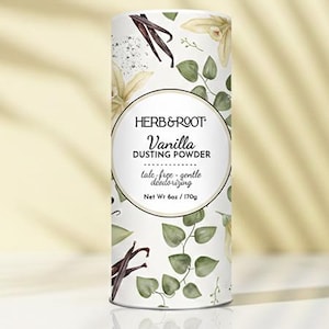 Vanilla Body Dusting Powder: Talc-Free, Rose Scented, Deodorizing