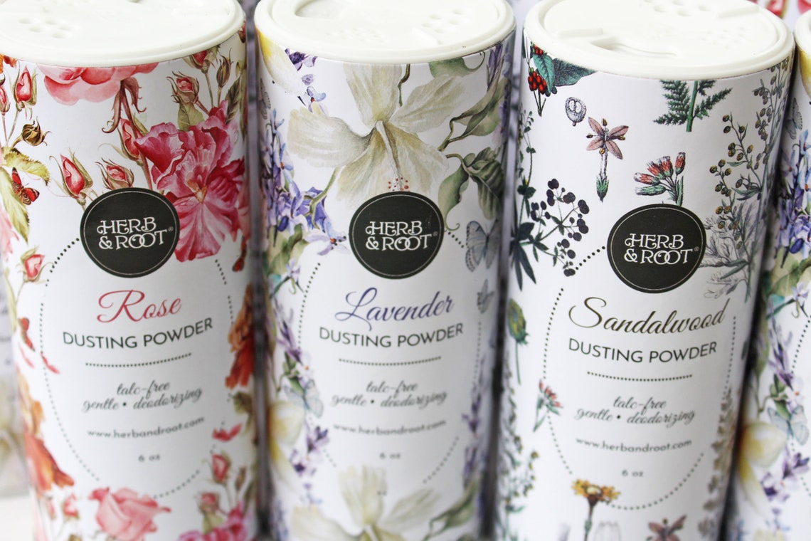 Dusting Powder Set of Three with Sandalwood Lavender and Etsy