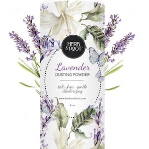 Lavender Body Dusting Powder | Talc-free Deodorizing Corn Free, Deodorizing, Chafing, After-Bath, Baby Powder, Herb & Root
