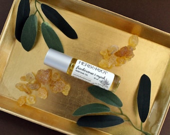 Frankincense and Myrrh Anointing Oil | Rollerball (Roll on) Perfume | for prayer, meditation, healing, blessings from Jerusalem, Herb & Root
