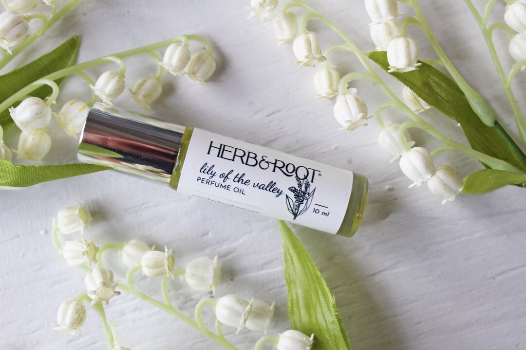 Lily of the Valley Perfume Oil Roll on rollerball Vegan by Herb & Root, 10 Ml. Floral Fragrance