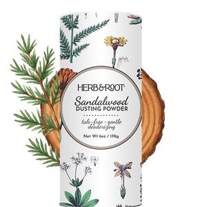 Sandalwood Body Dusting Powder: Talc-Free, Deodorizing, Chafing